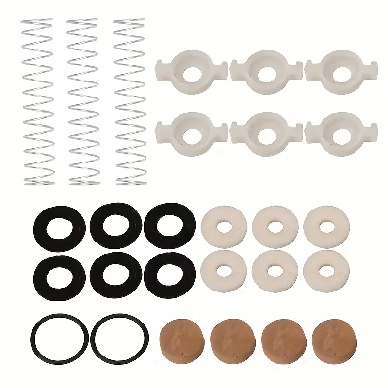TEMU Kit di riparazione per tromba, set da 27 pezzi, 6 guide per valvole a pistone, 12 rondelle in , 4 cuscinetti in per valvole di scarico