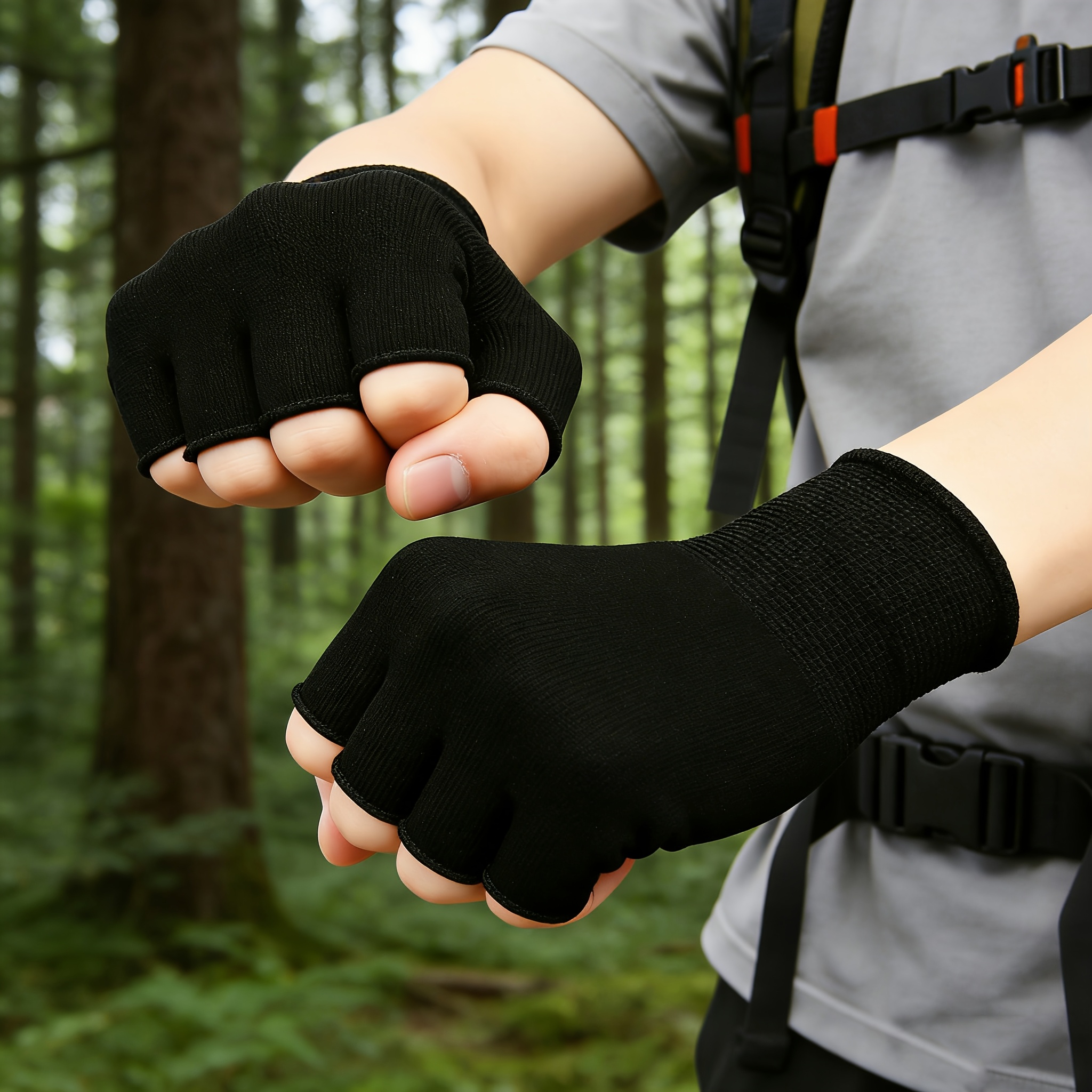 Outdoor Sports Gloves, Open-toe Design, Wearable Summer Autumn Winter, Premium Material, Breathable And Elastic, Warm, Casual Wear, Unisex, Suitable For Multi-, Fashion Gloves