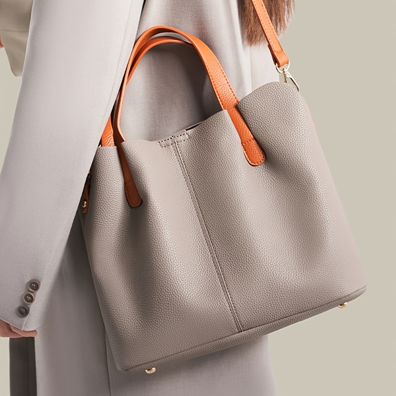 TEMU Bolso de de moda con estampado de para mujer, casual, de gran capacidad, pequeño , de , color a , bolso tote de