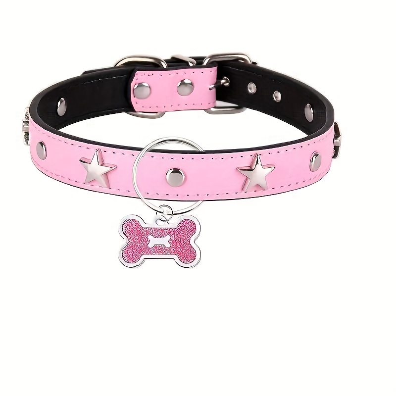 TEMU Personalized Dog Collar With Name And Phone Number Engraved Adjustable Custom Puppy Collar Pet Collar For Small Medium Large