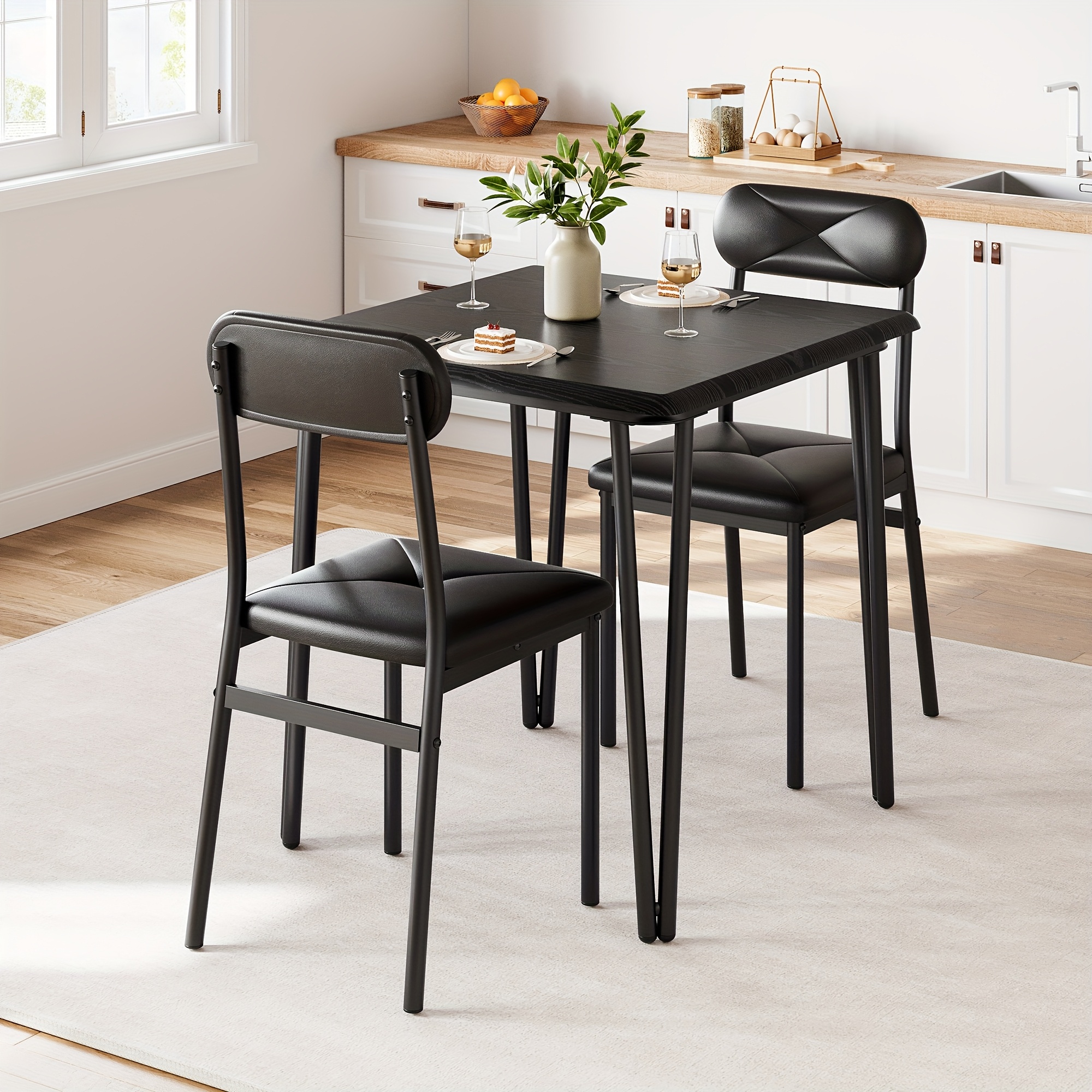dining table set small kitchen table chairs upholstered Temu