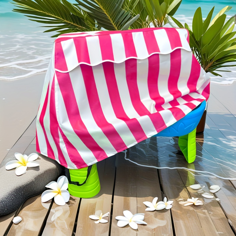 heavy duty outdoor water table   weather uv rectangular table with striped design compatible with splash patio furniture pool tables durable cover for  