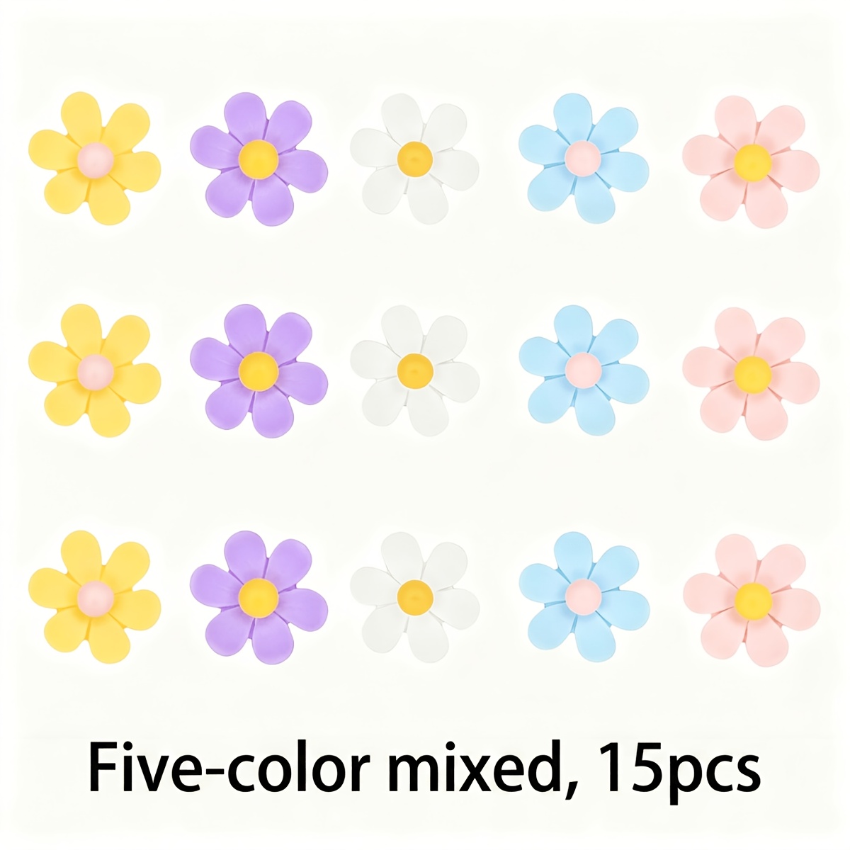 TEMU Lot de 15 punaises et mignonnes de fleur, punaises décoratives de fleur, punaises colorées pour d'affichage, punaises en acier antirouille pour