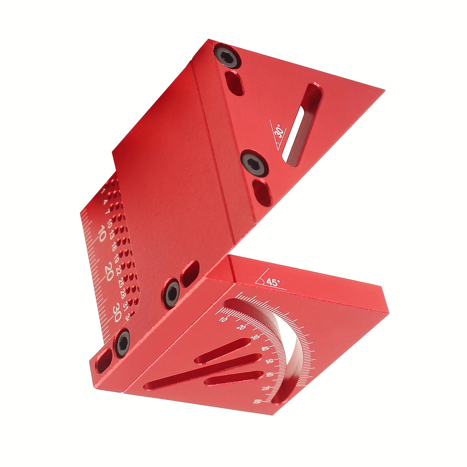 Image of Single Piece Aluminum Alloy Square Center Scribe Ruler With Of 30, 45, 60, And , A Versatile Marking Gauge For Precise Drawing And Dismantling