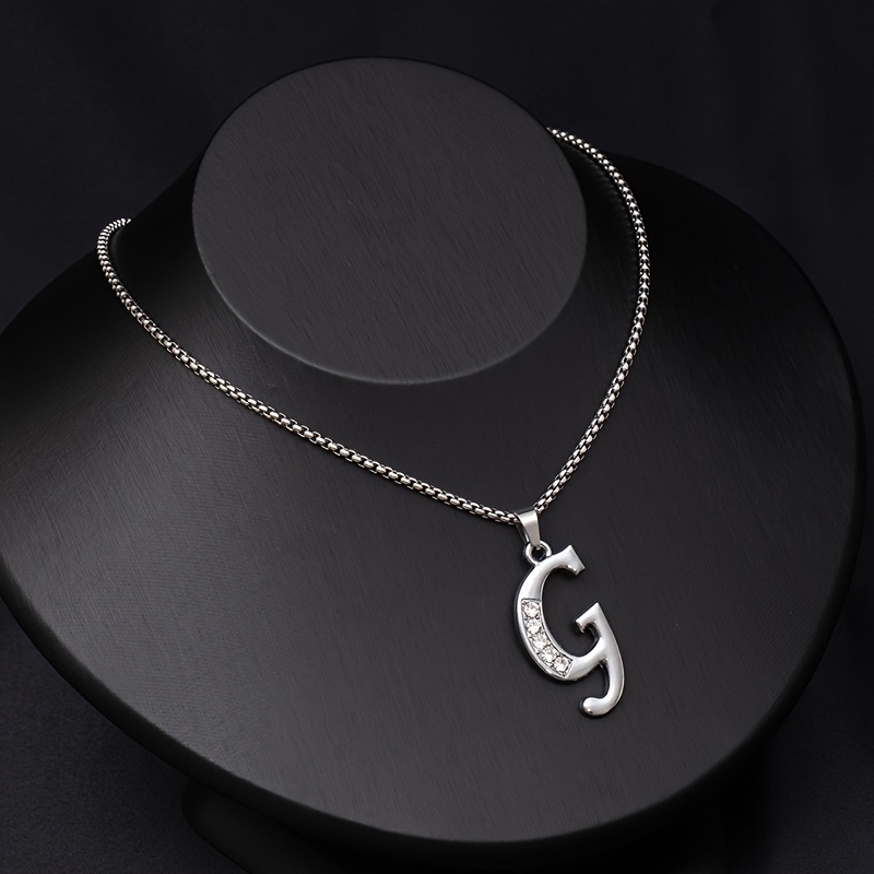 Simple Stylish Women's 26 English Letters Titanium Steel Necklace