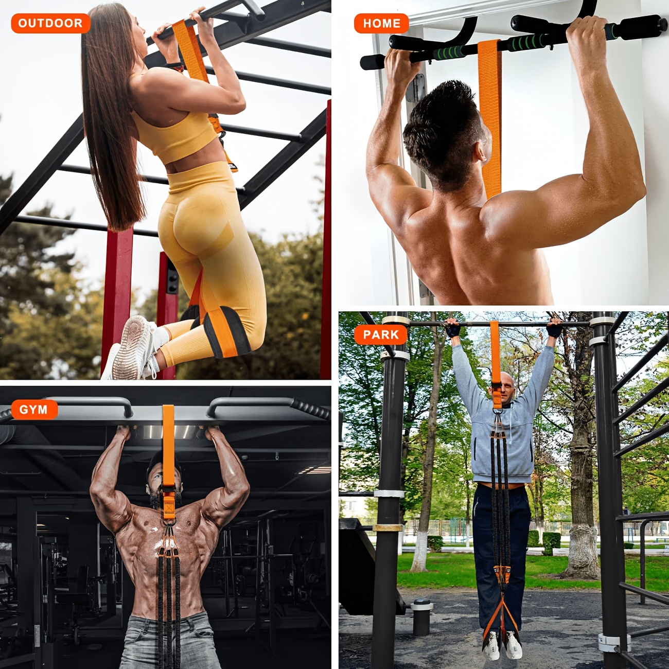 Universal Pull-Up Resistance Bands for Strength Training