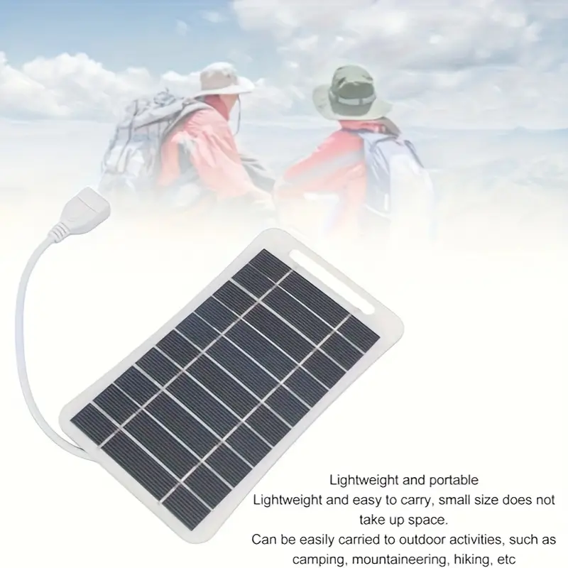 portable outdoor solar usb charger with single sided monocrystalline panel lightweight for smartphones flashlights fans ideal for camping travel pet owners no battery needed solar phone charger emergency power foldable stand sturdy construction charging campers and camping gear sleek charging station reliable multidevice charging smartphone Product details 0