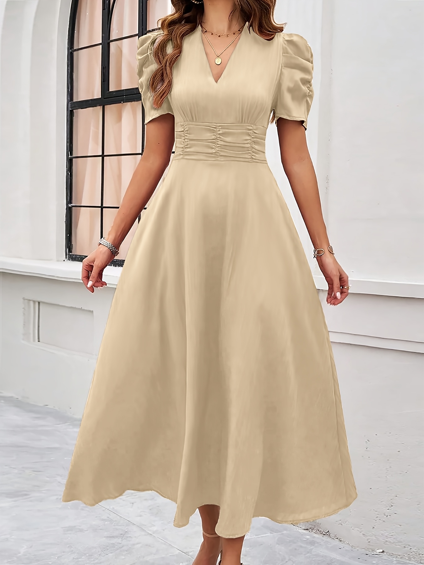 Vestido Formal Vestidos Largos Elegantes Color Beige Vestidos