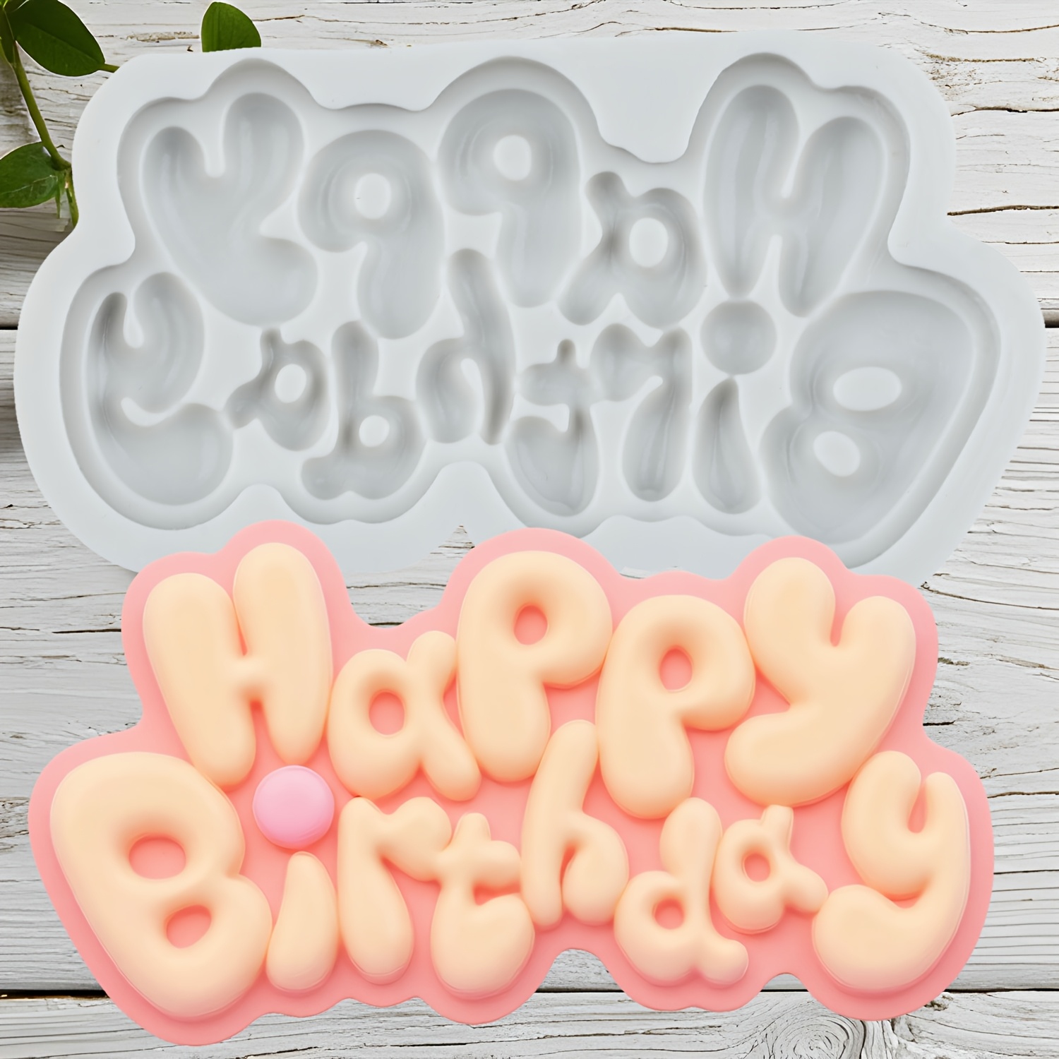 TEMU Happy Birthday Silicone Mold Happy Birthday Letter Molds Reusable Epoxy Resin Molds For Jewelry Polymer Clay Craft Decoration