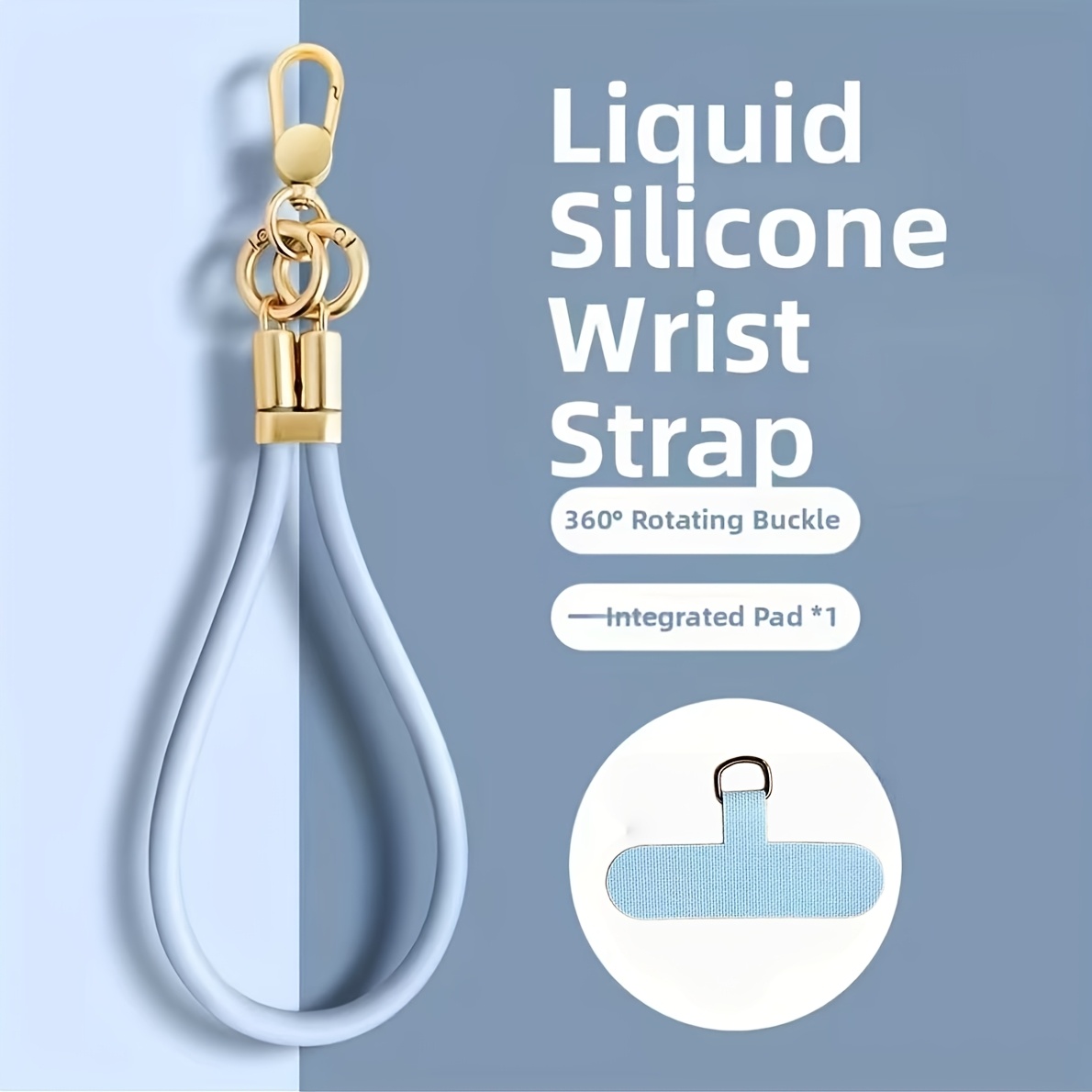 TEMU Cordino per telefono in silicone , cuscinetto con nastro color macaron facile da applicare, regalo di compleanno per