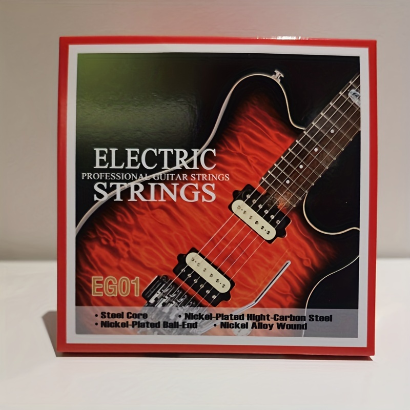 Image of Electric Guitar String Set - Nickel-plated High Carbon Steel, Alloy Wound String, Core - Upgrade Your Guitar And Get The Best Sound From Your Instrument, 6 Strings/set
