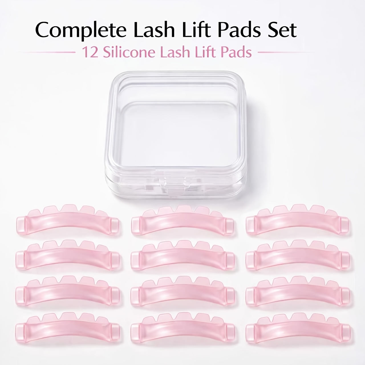 E-shop 12 Stück Koreanische Lash Lift Pads, 6 Größen Selbstklebende Silikon Wimpern Lifting Stäbe, C Curl Lash Lift Schutzschilder, Wiederverwendbare