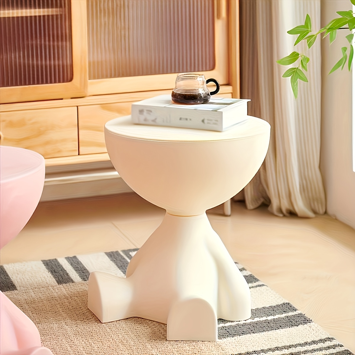A Modern Creative Bear-shaped Plastic Bedside Table, A Multi-functional Bedroom And Living Room Storage Cabinet, Easy To Assemble. - Image 4