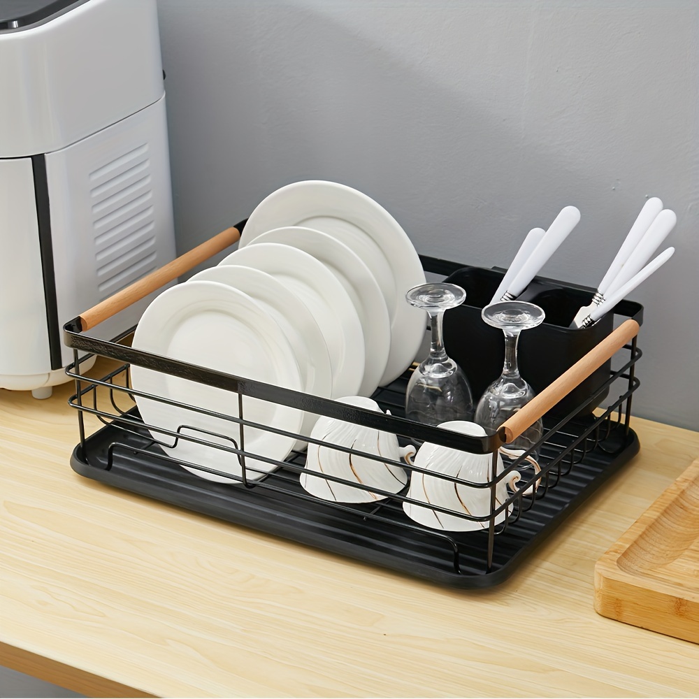 Dish Organizer Polder Piece Dish Rack Set Rack White Drainer Tray