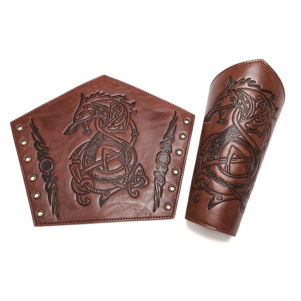 TEMU European Medieval Vintage Embossed Wrist And Cosplay Bracelet, 1pc