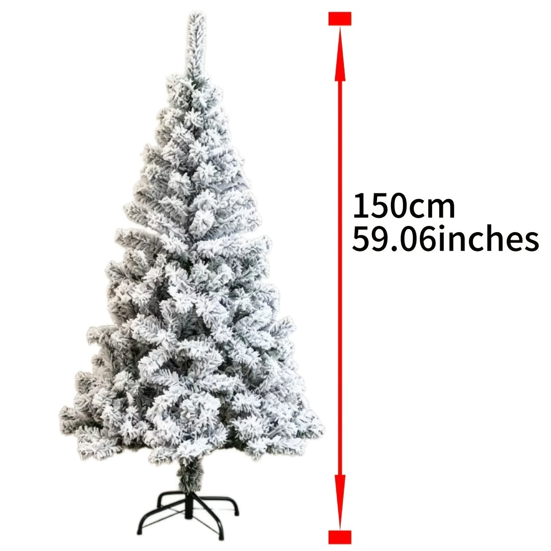 TEMU 1pc 150cm Snow-dusted Christmas Tree Features Solid And -dimensional Shape. No Matching Needed. It Looks Beautiful Anywhere You It, Easily A