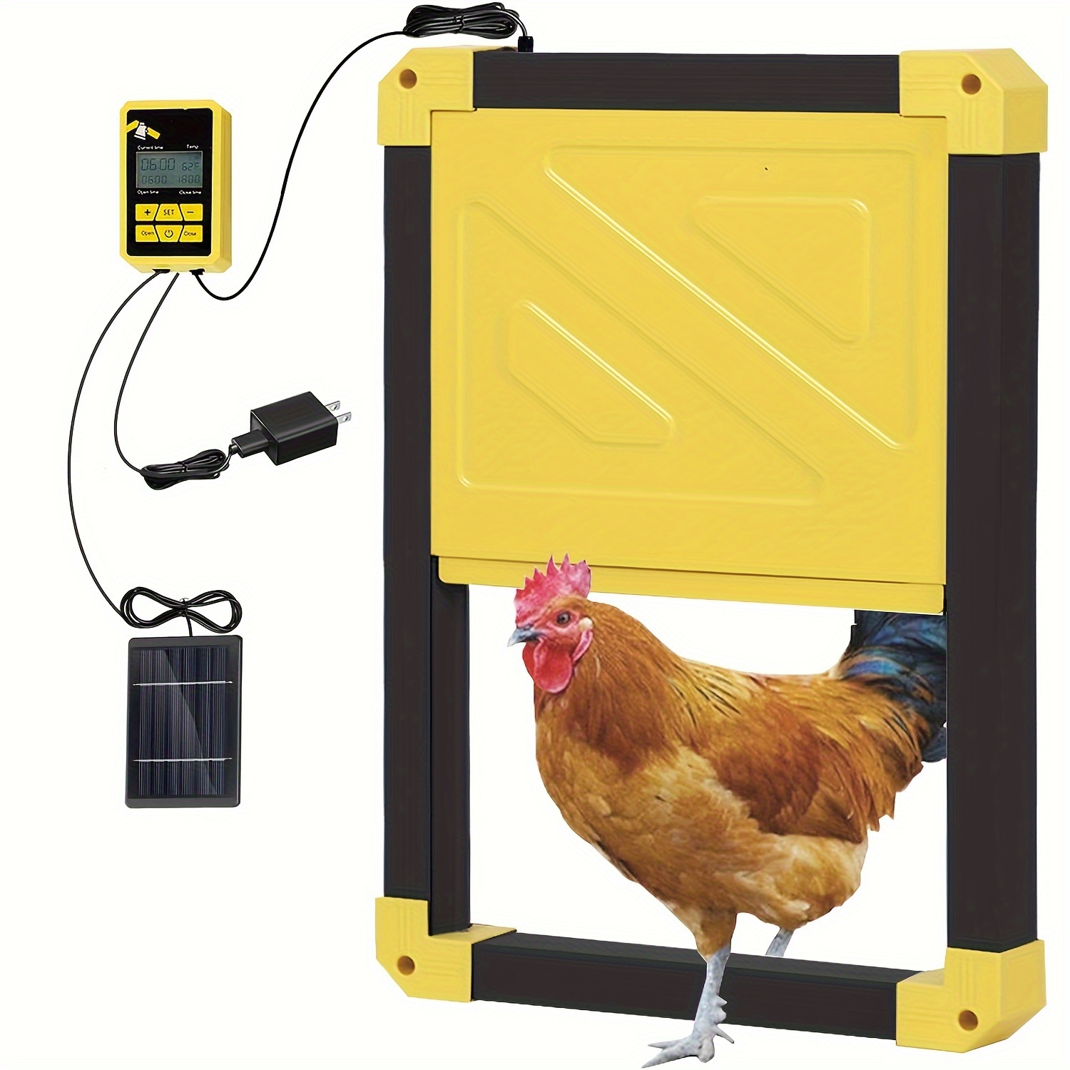 

Aivituvin Automatic Chicken Coop Door Solar Powered, Auto Chicken Door Opener For Chicken House Or Duck Run