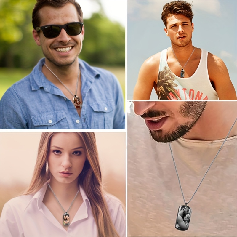 Customized Photo Laser Engraved Pendant Necklace