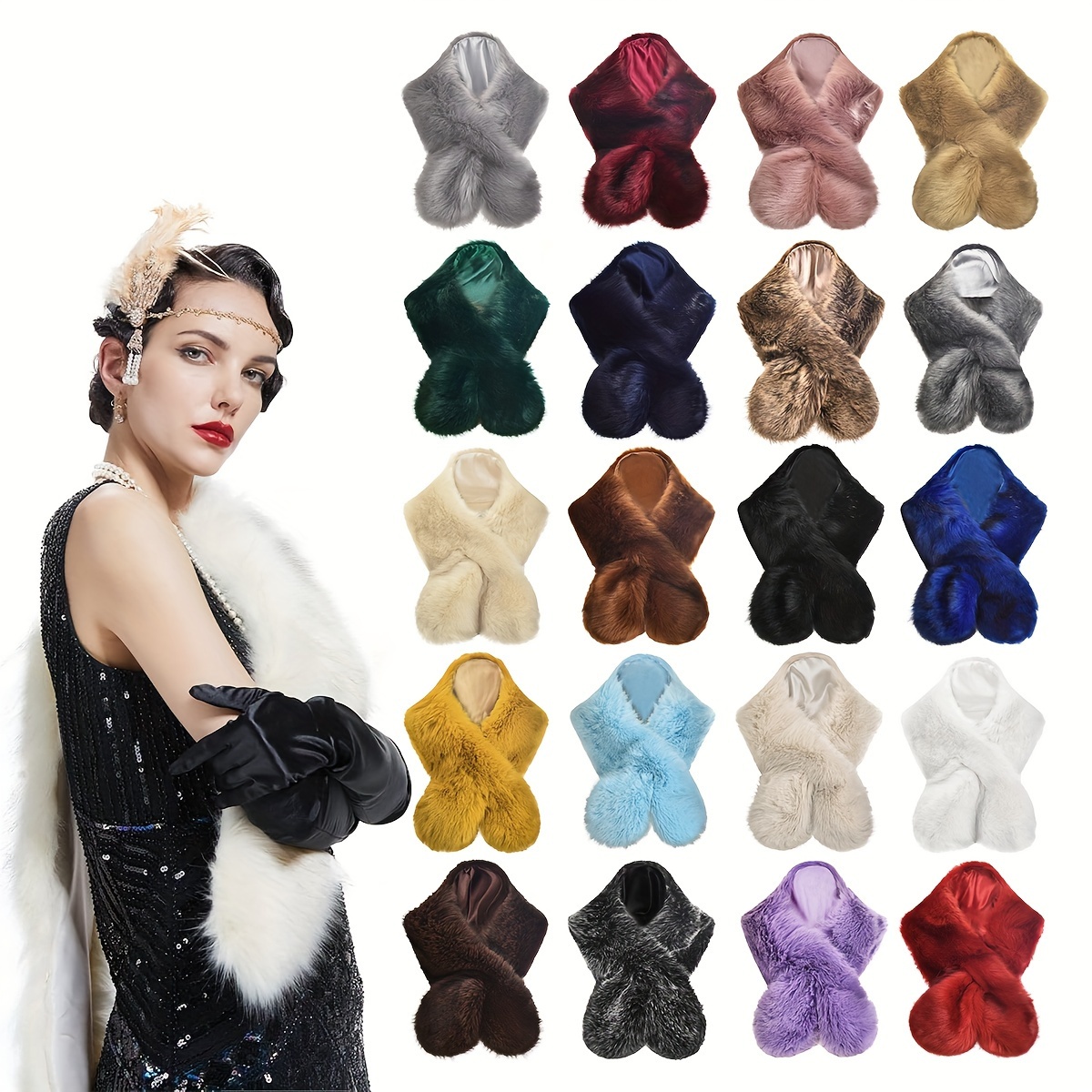 1pc 1920s flapper costume shawl collar cape - Temu display picture 2