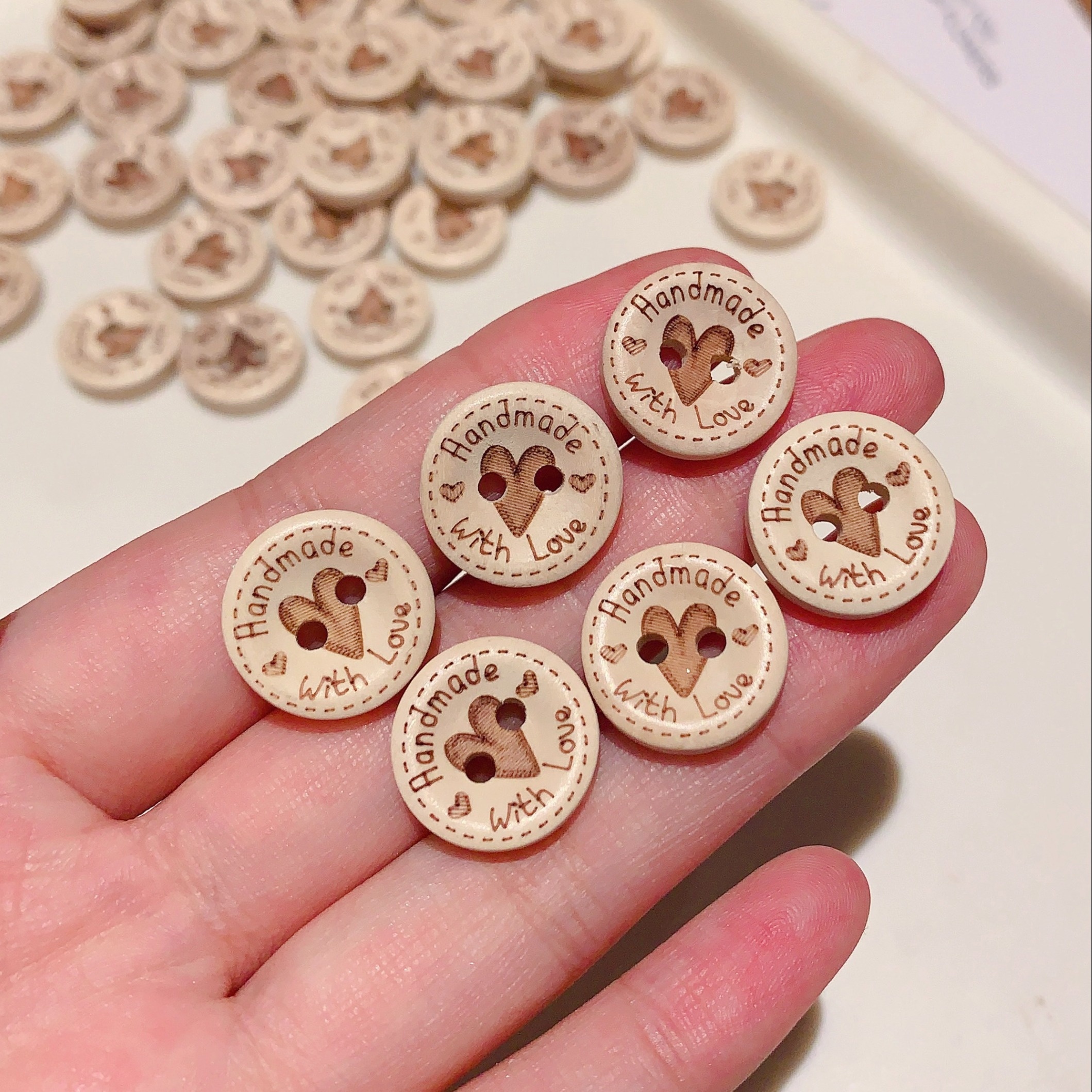 

50pcs Round Wooden , Sewing Diy Decoration