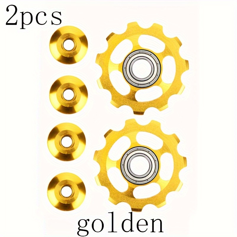 Image of 2pcs Derailleur Pulley, Aluminum Alloy 11t Cnc Derailleur Pulley Set Cycling Parts