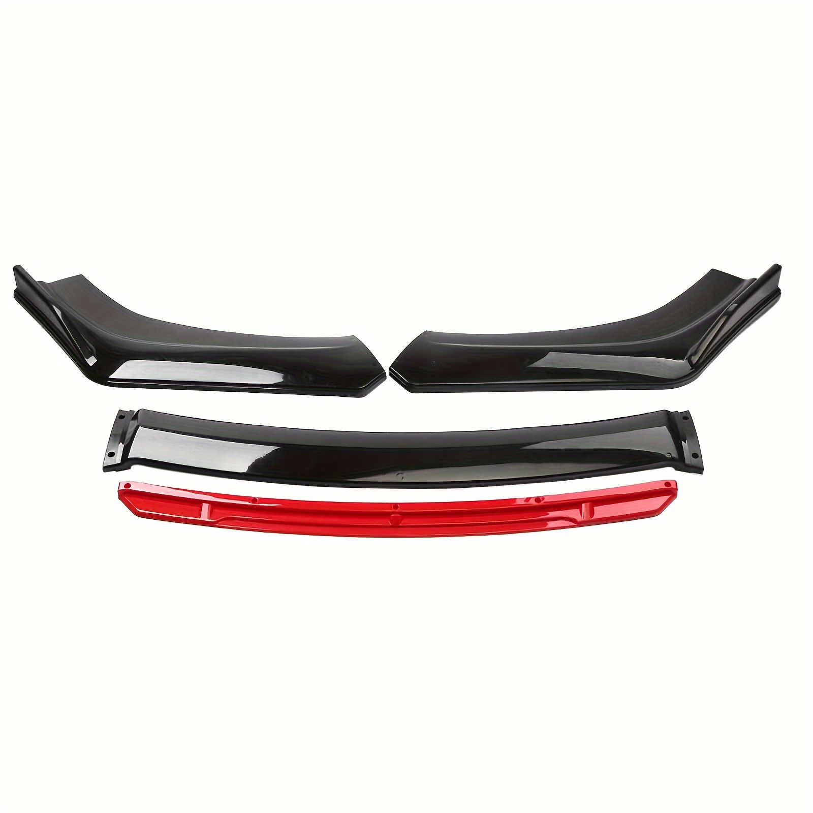 TEMU Automotive Front Wing, Automotive Four-section Front Wing, Automotive Modified Front Shovel, Four-section Front Lip, Small Encircling Corner Shovel Head