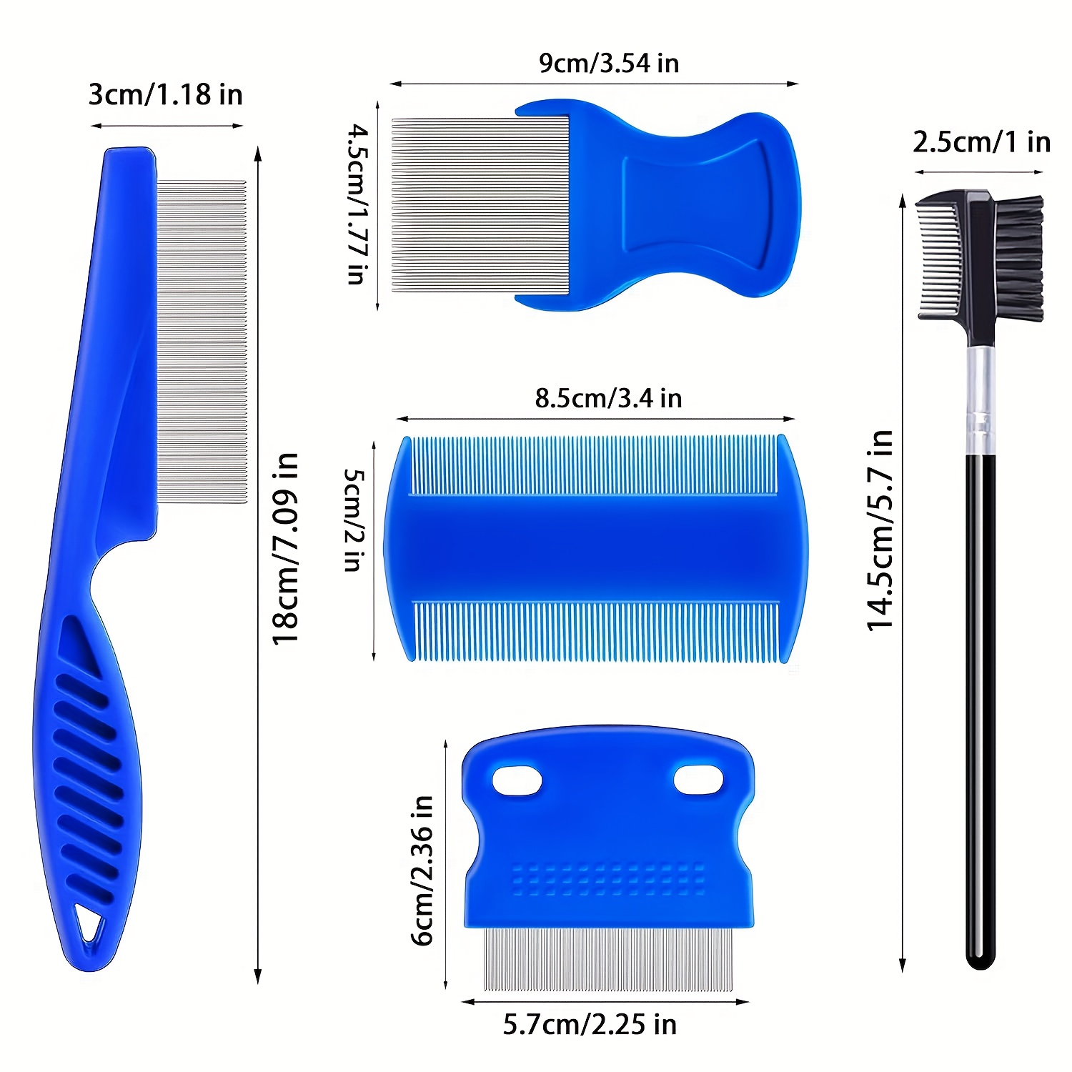 7 piece flea and lice comb set stainless steel double sided pet grooming tool suitable for detangling small dogs and cats tear stain removal and hair removal products dog grooming comb dog grooming supplies and accessories ergonomic