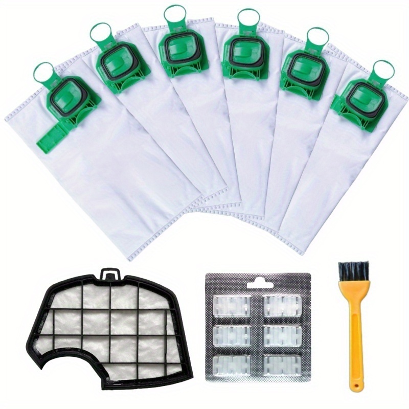 Image of 9pcs For Vorwerk Kobold Vk140 Vk150 Fp-140 Vacuum Cleaner Dust Bag Replacement Kit, Plastic Vacuum-sealed Dust Bags With Attachment, Multi-capacity Refills (original Equipment Compatible)