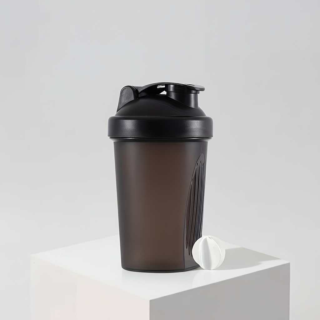 Image of Protein Shaker Bottle With Mixing Ball, 13.5oz Leakproof Gym Shaker Cup For Fitness & Meal Prep