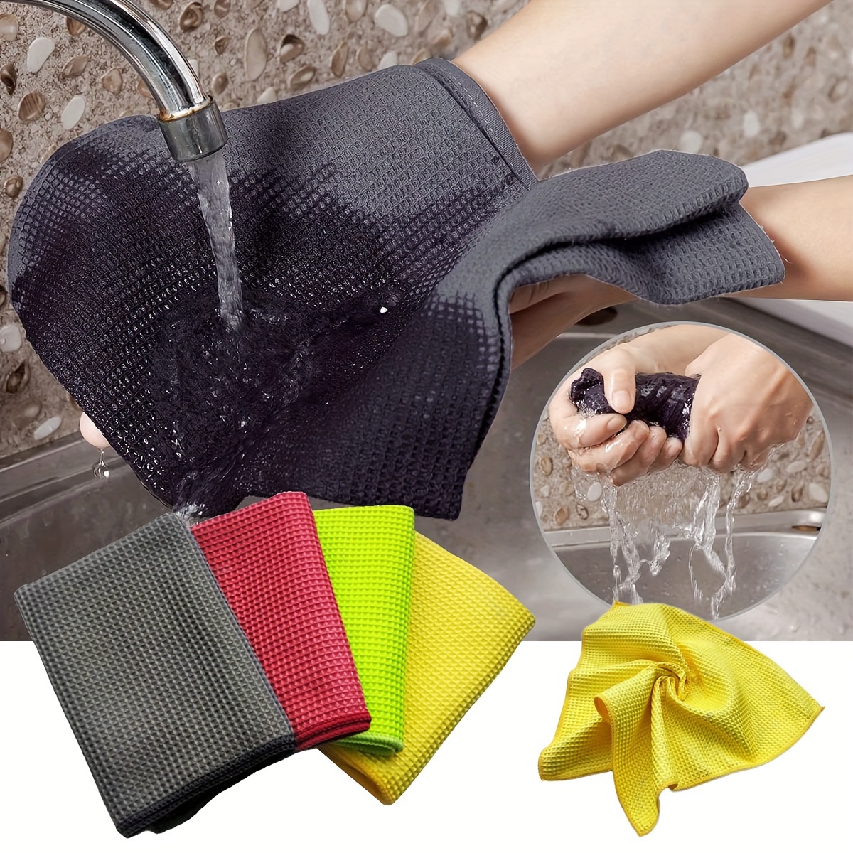Household Kitchen Cleaning Cloth Absorbent Easy Take Hair Temu Australia