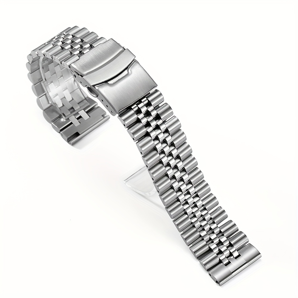 Image of Stainless Steel Quick Release Watch Band - Strap Compatible With 18mm, 20mm, And 22mm Smartwatches For Men - Ideal For Business And Everyday Wear