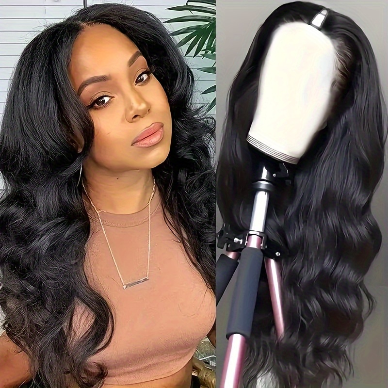 V Part Wig Human Hair Body Wave Wigs Upgrade Wigs Brazilian Human Hair Wigs For Women Glueless Clip In Half Wig V Shape Wigs No Sew In 200% Density