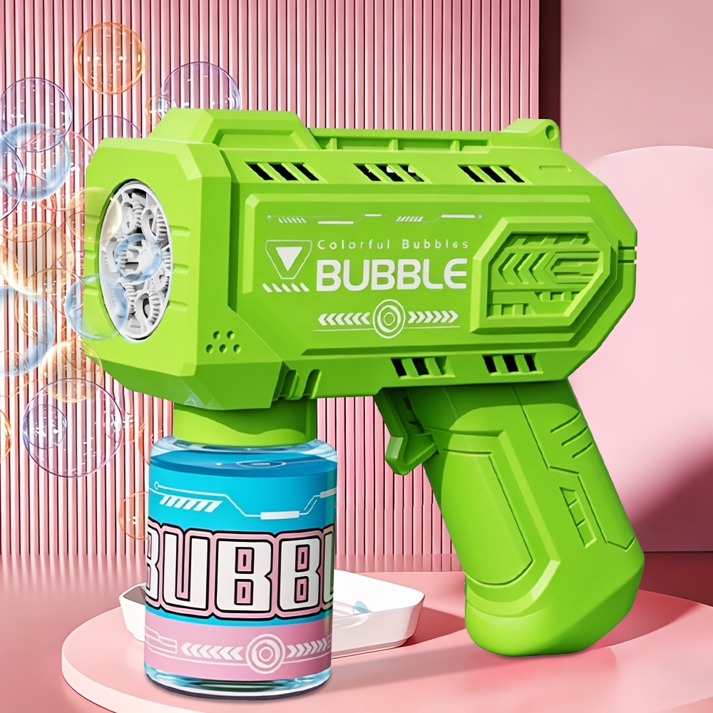 6   bubble machine fully automatic bubble gun with led lights programmable handheld device toy and gift outdoor toy for parks and     toy wedding and party toy batteries not included