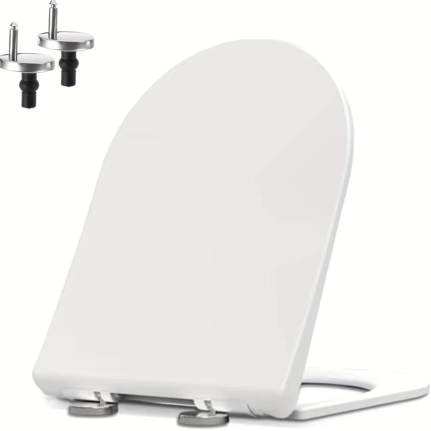 TEMU Modern Universal D-shaped Toilet Seat Featuring Quick Release And Adjustable Installation, Easy To Set Up