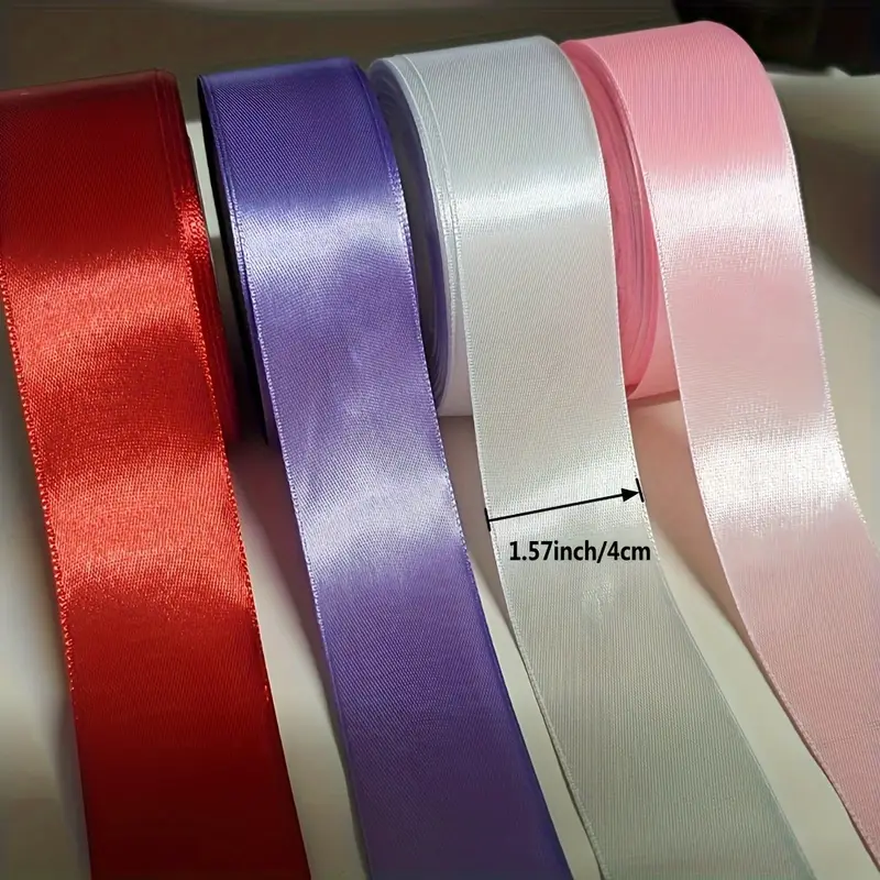 MARICATO 4 Rouleaux Ruban Satin Violet 25 Mm X 23 M - Décoration Cadeaux Et Mariage