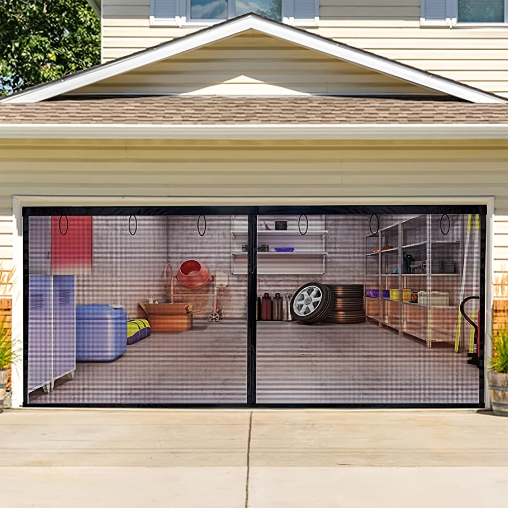 Heavy Duty Garage Door Screen Fits Door Size 8x7ft Magnetic
