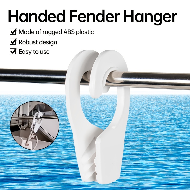 

Easy-release Boat Fender Hanger - Uv Resistant, Marine Bumper Hook, White Abs Dock Fender Holder For Easy Adjustment