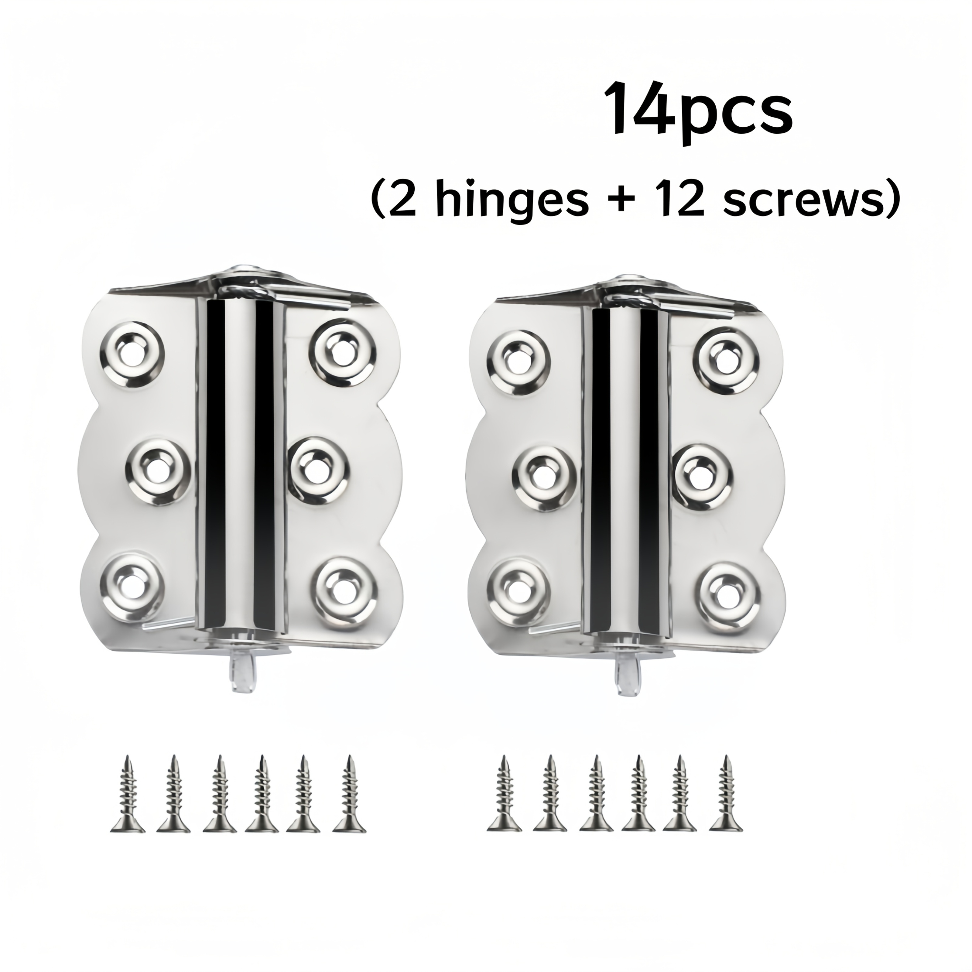TEMU Set di cerniere a in acciaio inossidabile da 14 pezzi, 12 viti, chiusura + molla antiruggine. Carico di livello , per porte a /porte, buffer