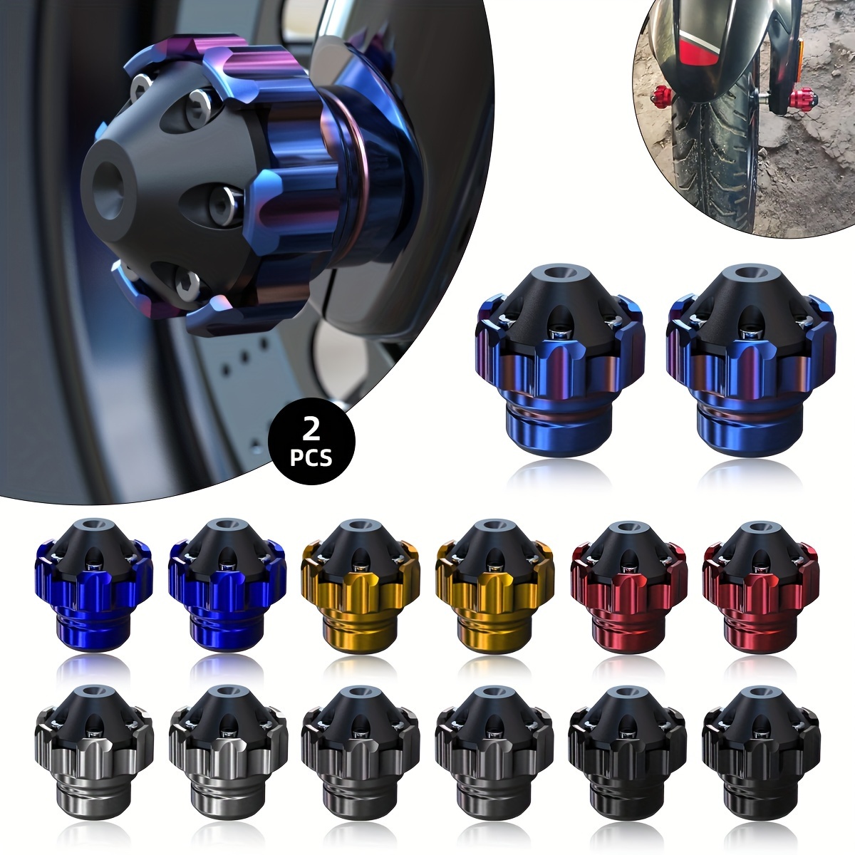

2pcs Cnc Aluminum Alloy Motorcycle Fork Cup Anti-fall Ball Shock-absorbing Decoration Anti-collision Cup Anti-slip Module Modified Parts