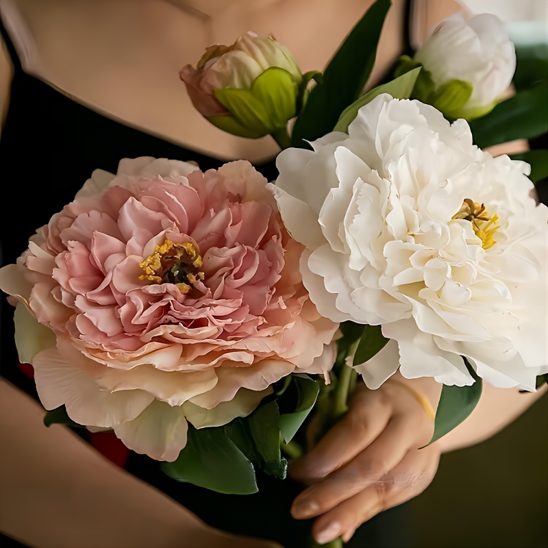 5 Pezzi Fiori Bianchi Artificiali Fiori Finti Bianchi - Temu Italy