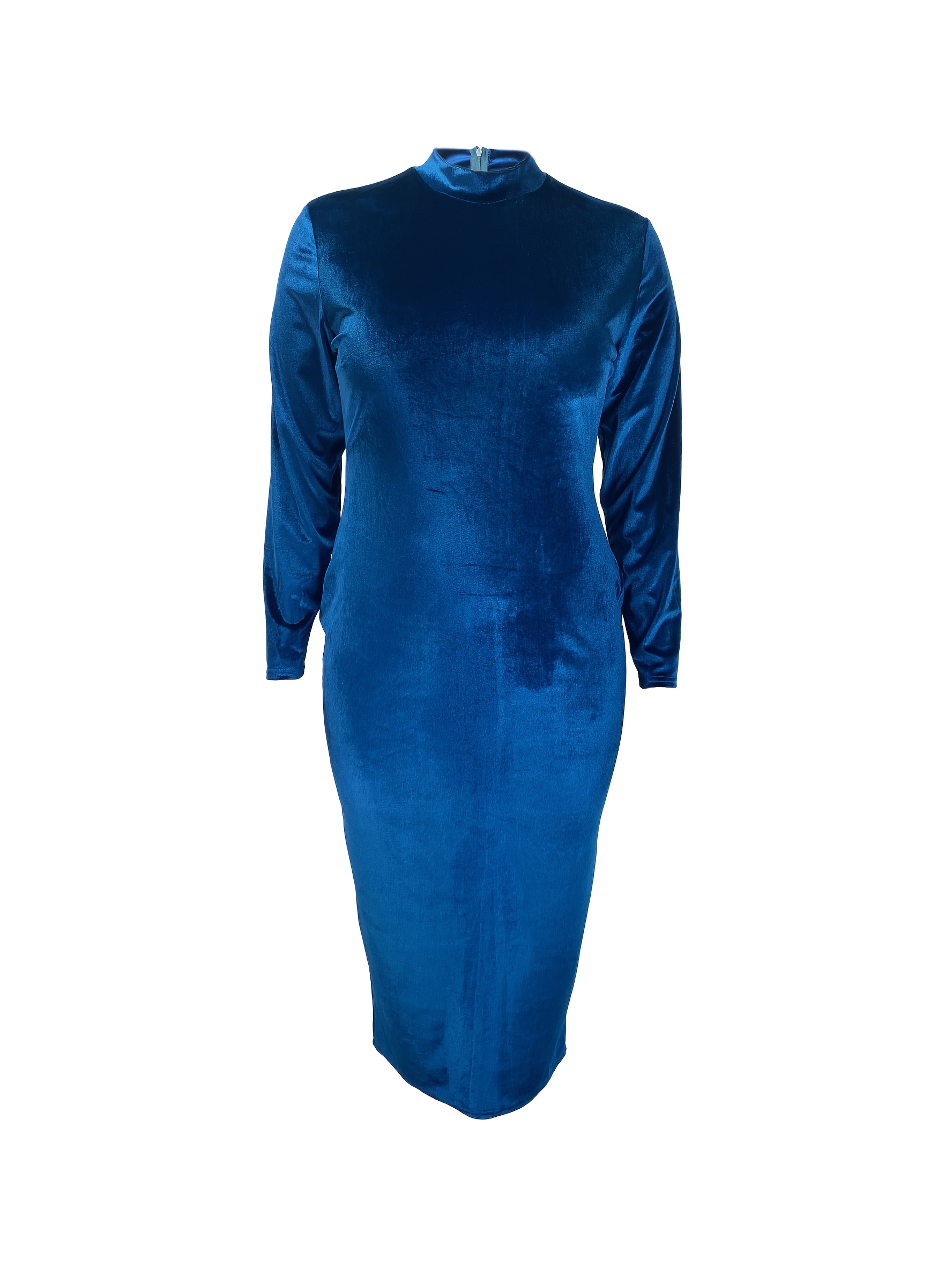 Royal Blue Casual Dress With Sleeves Tb6544 Women's Elegant