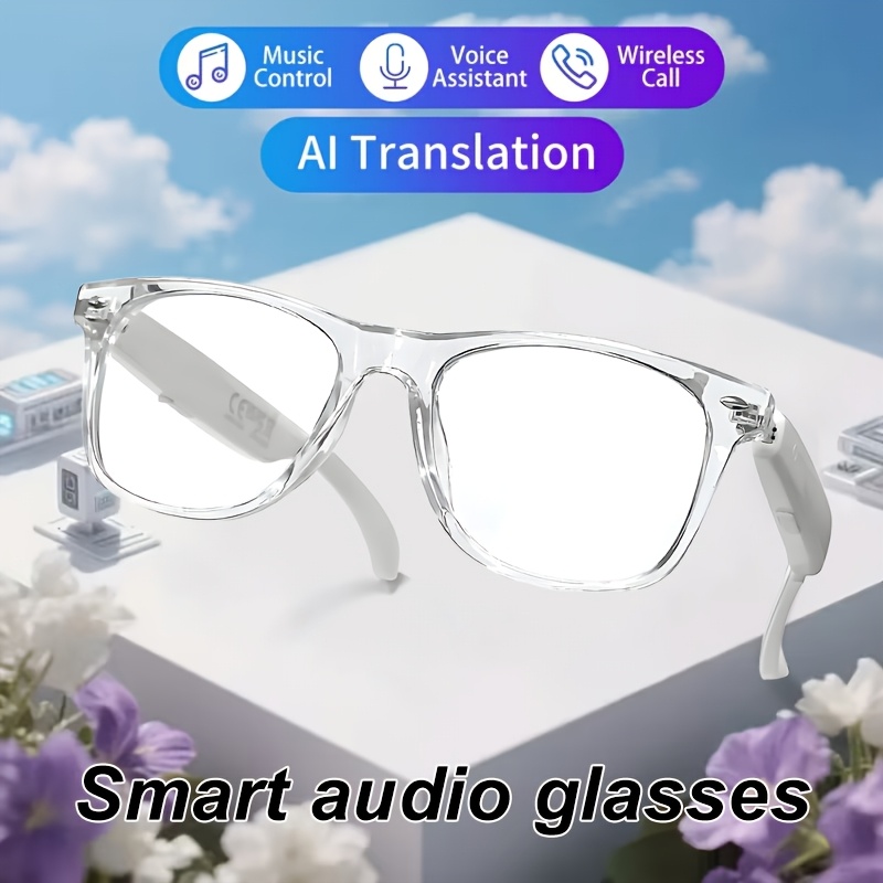 UNISEX Smart Glasses Microphone, Headphones, Al Translation, Touch E13 AI Translation Smart Glasses Fashion Earbuds Touch  main image 2