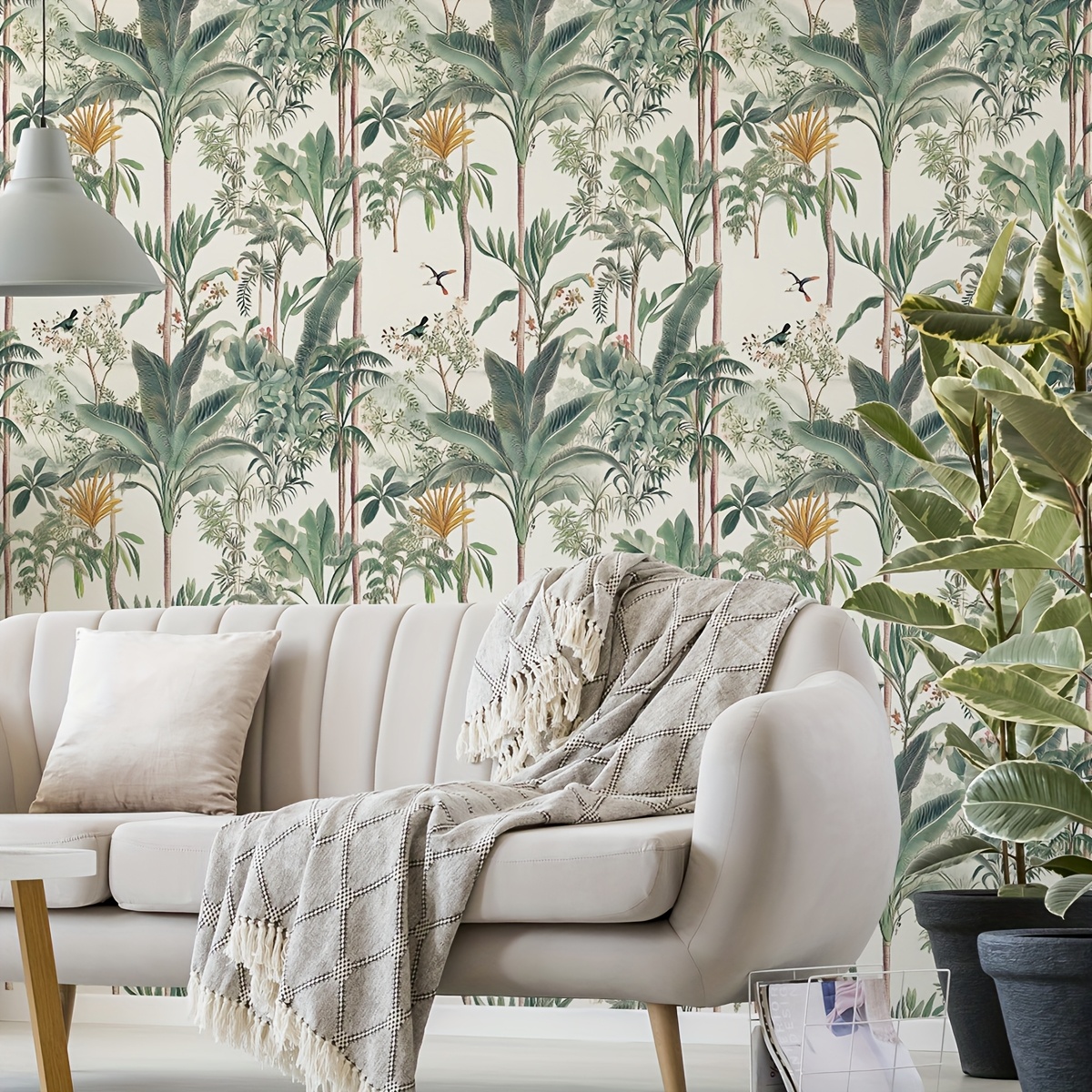 TEMU 1 Roll Thick Coconut Tree, Tropical Plant, Eagle, Wear-resistant, Waterproof, Flexible, Not Easy To Tear, Suitable For Home Decoration, Kitchen