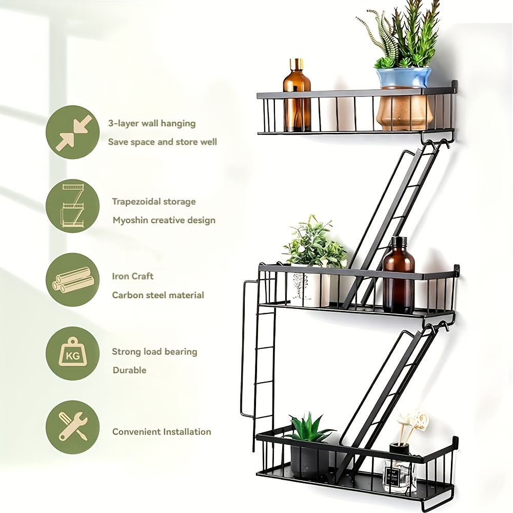 Creative Multi-Tier Staircase Combination Shelf, Wall Display