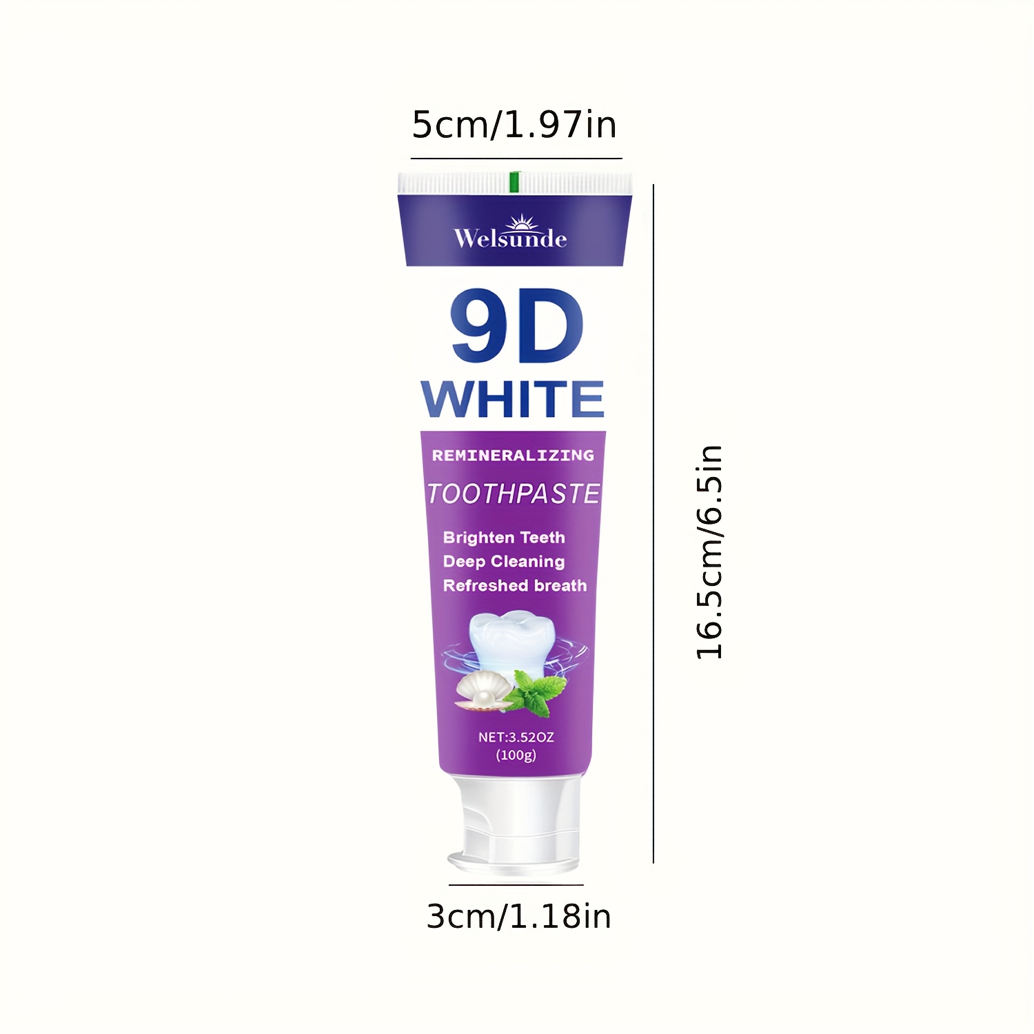 9D White Remineralizing Hydroxyapatite Purple Toothpaste - Effect Deep Cleaning, Fresh Breath, Ideal for Oral Health & Hygiene, Perfect for Daily Use, Great Gift for Women & Men, Teeth Products | Hydroxyapatite Toothpaste 3 9D White Remineralizing Hydroxyapatite Purple Toothpaste - Effect Deep Cleaning, Fresh Breath, Ideal for Oral Health & Hygiene, Perfect for Daily Use, Great Gift for Women & Men, Teeth Products | Hydroxyapatite Toothpaste - Image 3