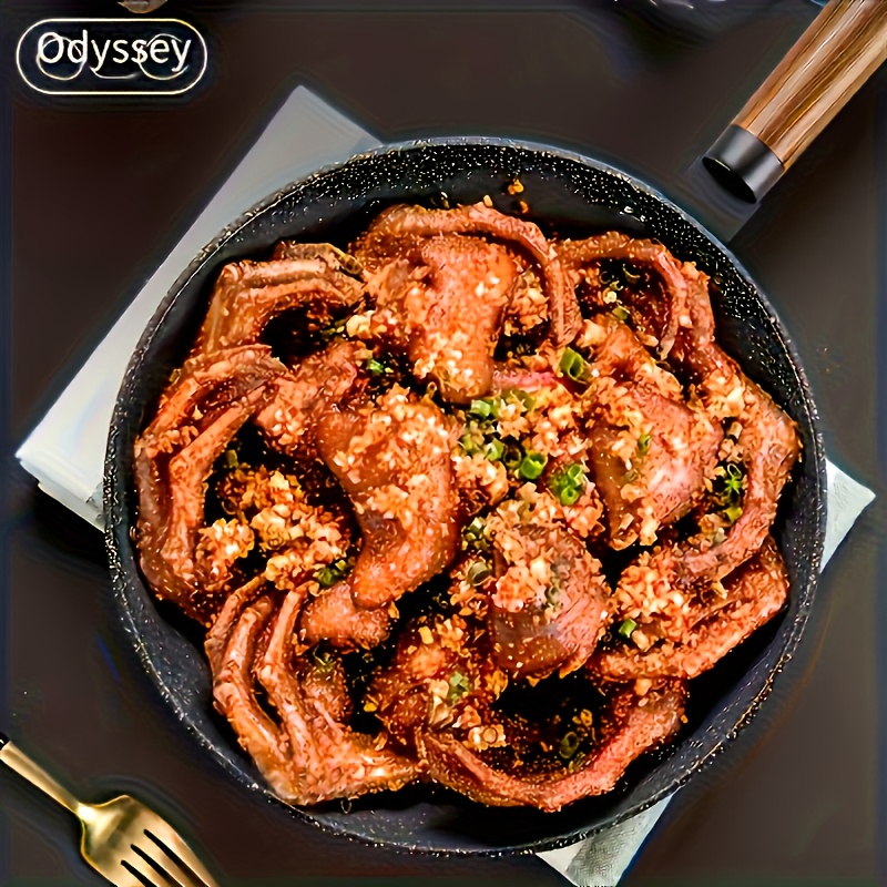 Sartén Antiadherente para el Hogar 2025; Ideal para Bistec, Huevos Fritos, Panqueques y Camping al Aire Libre; Compatible con Cocinas de Inducción y Estufas de Gas, Sartén de 24Cm - Duradera y Multifuncional, Perfecta para RVs y el Hogar - Imagen 2