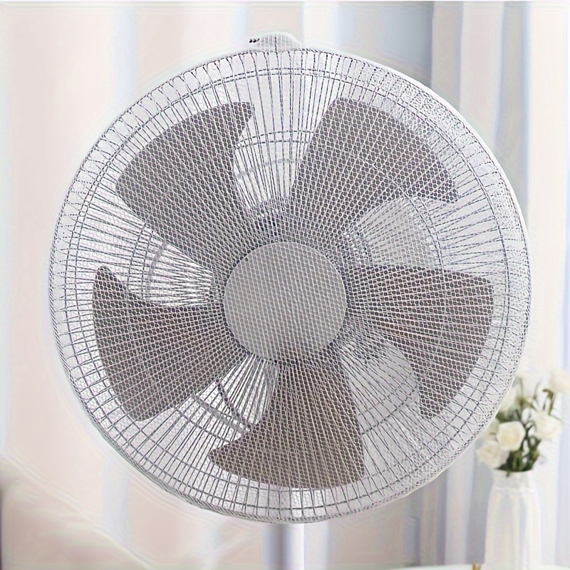 1pc washable fan dust cover   fabric safety net for home office use details 1