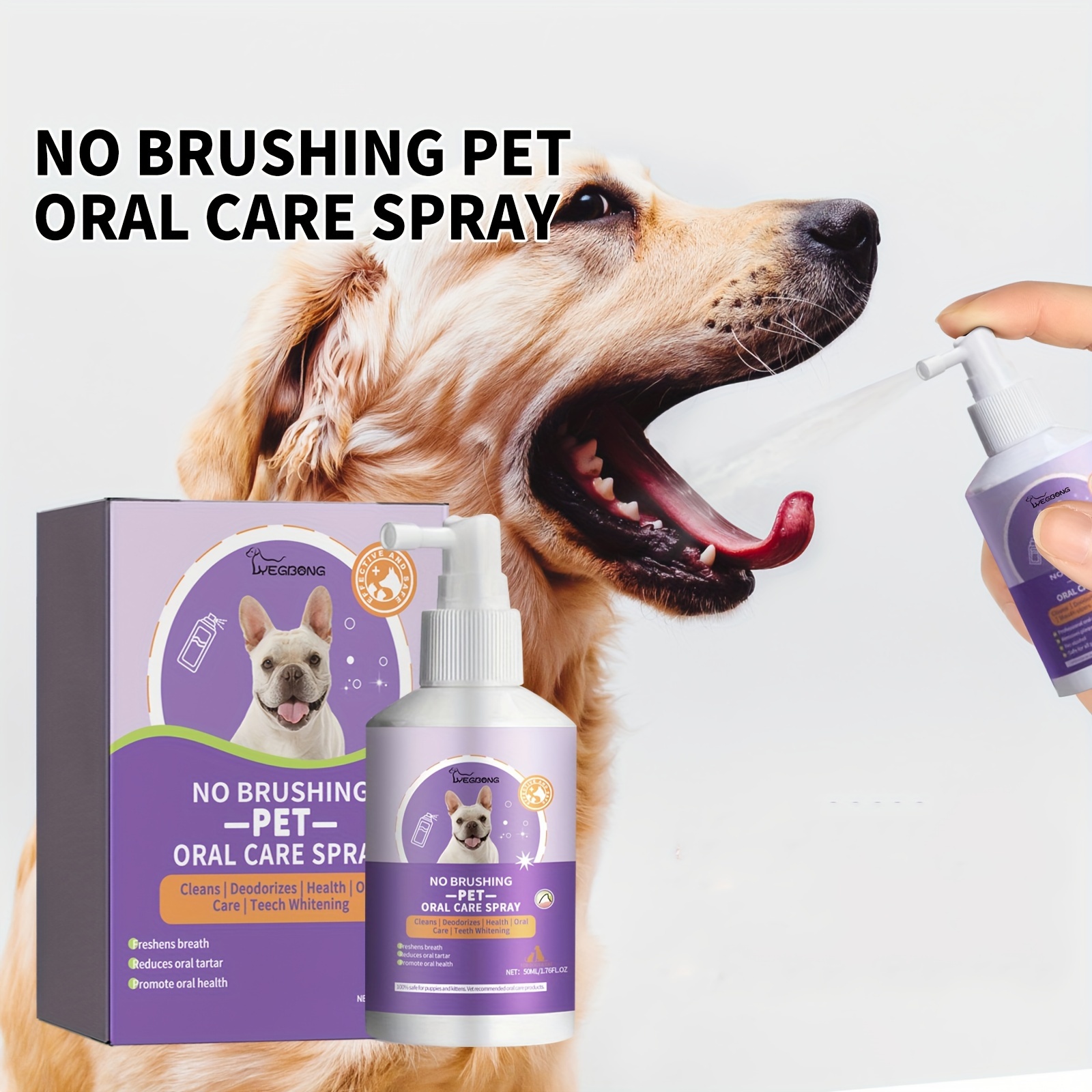 

Teeth Cleaning Spray, Pet Oral Cleaning Breath Freshener, Used To Remove , Tooth Stains, Bad Breath And Oral Cleaning Spray