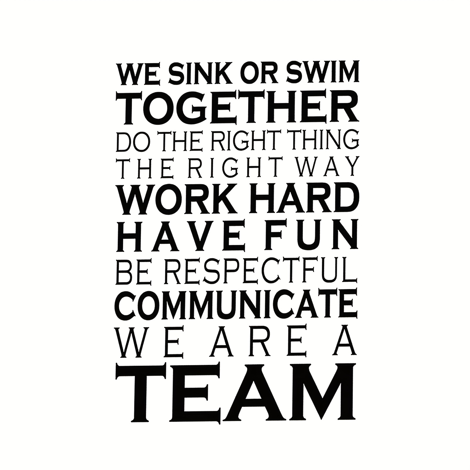 TEMU 2d Flat, 2d Flat, [2d Flat] 1pc Frameless Mini Office Decor - " A Team" & Teamwork Quote Wall Art, 12.0x18.0 Inches, Canvas Print, For Cubicle