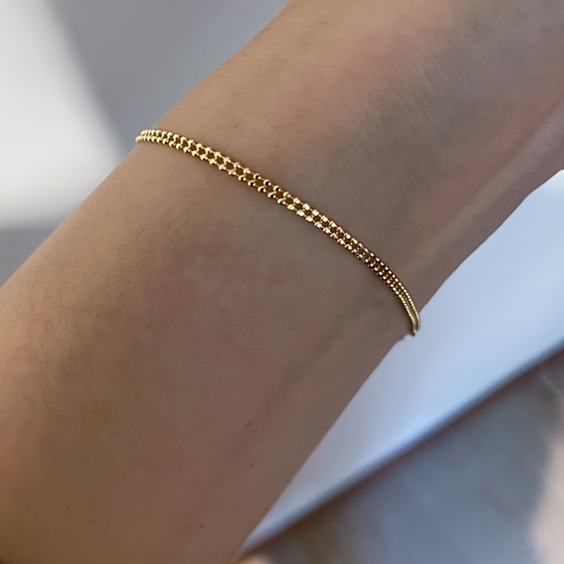 Women's 925 Silver Minimalist Double-Layer Bracelet